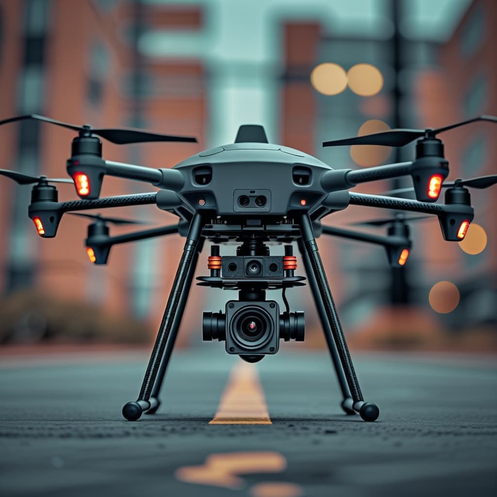Drone professionnel équipé d'une caméra d'inspection