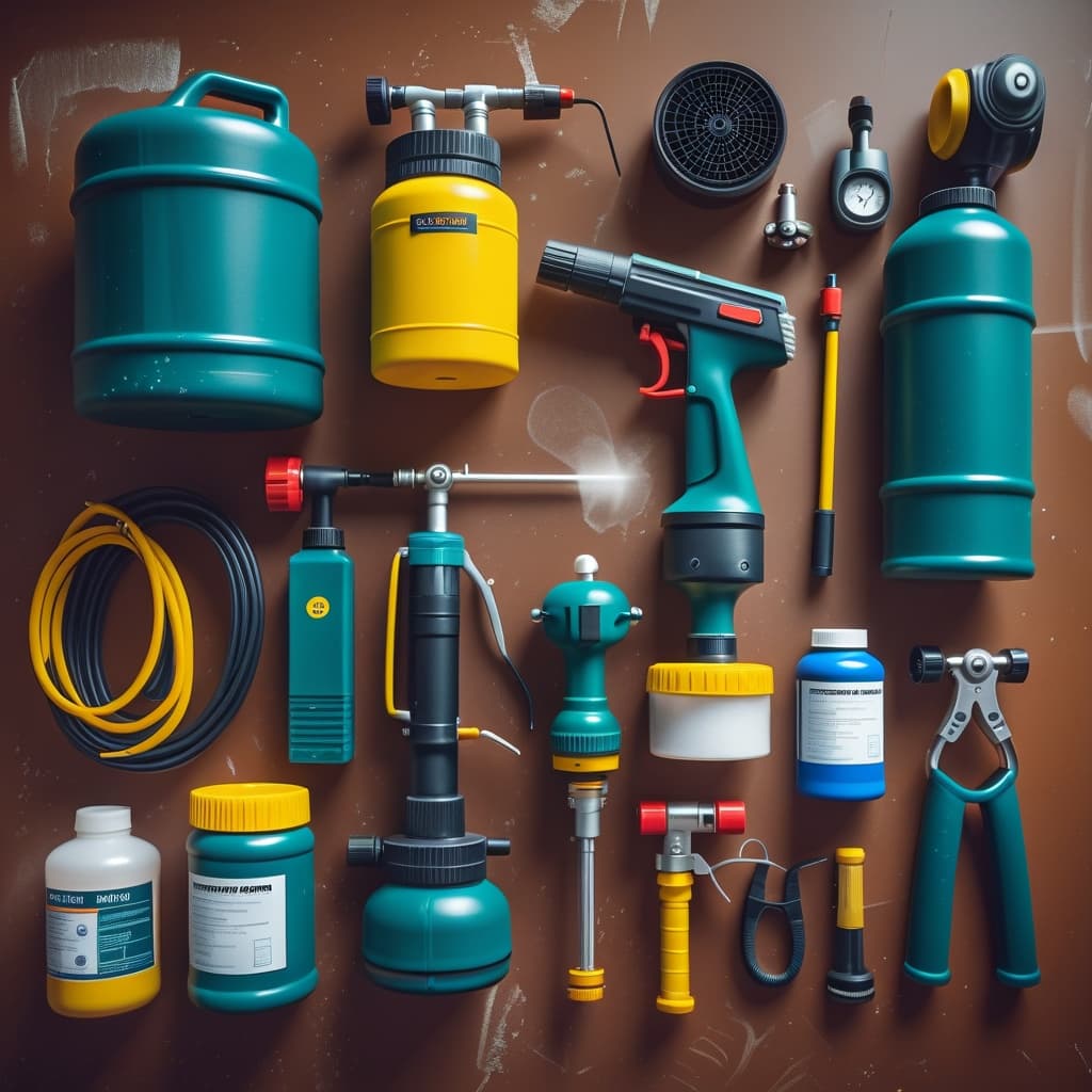 Kit de matériel professionnel de traitement (pulvérisateurs, perche, accessoires)